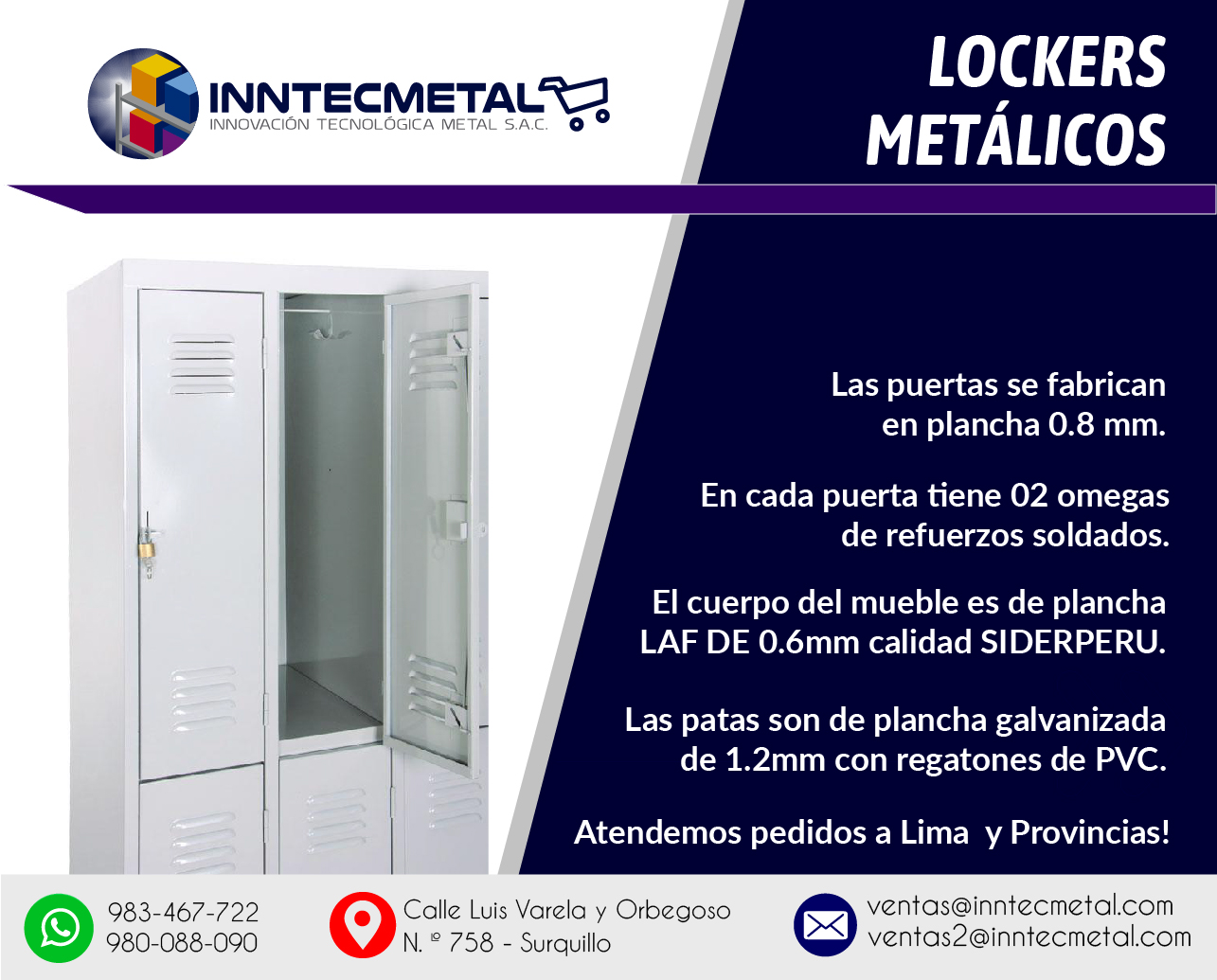 Armarios Metalicos Lima, Venta de Armario Metalico Ate Vitarte